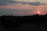 Solnedgang set fra forteltet