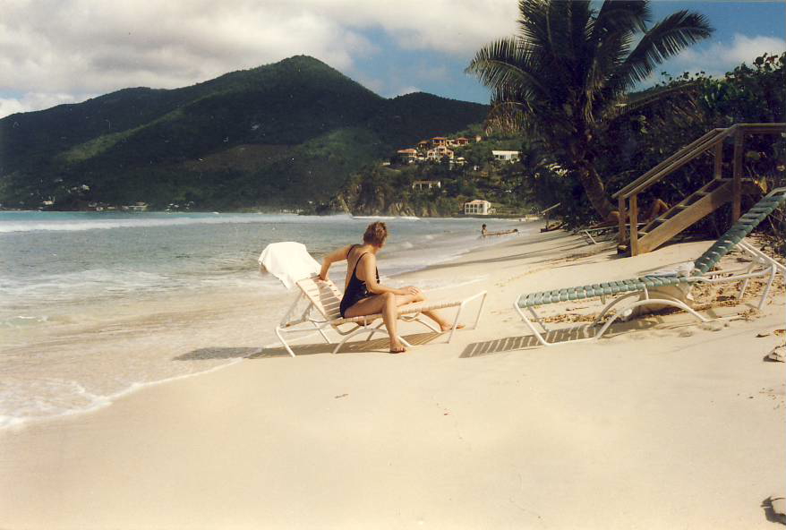Stranden ved Long Bay Beach Resort, Tortola.