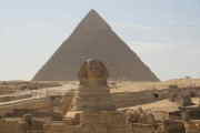 Sfinksen og  Keopspyramiden